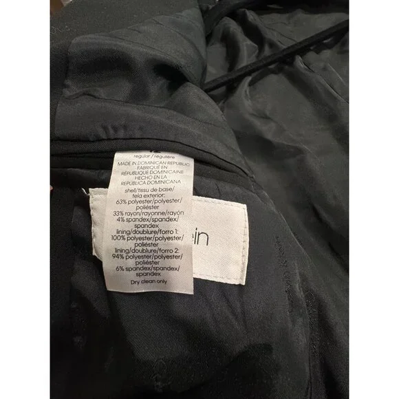 Calvin Klein Boys Black Blazer Jacket Size 12Polyester/Rayon Blend - Picture 6 of 10
